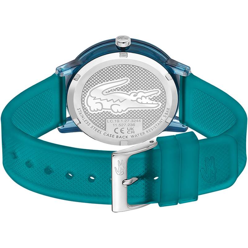 Montre LACOSTE homme plastique bracelet silicone bleu - vue 3