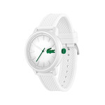 Montre LACOSTE homme plastique bracelet blanc - vue 2