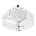 Montre LACOSTE homme plastique bracelet blanc - vue 3