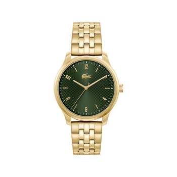 LACOSTE herenhorloge van staal met roestvrijstalen armband in geelgoud