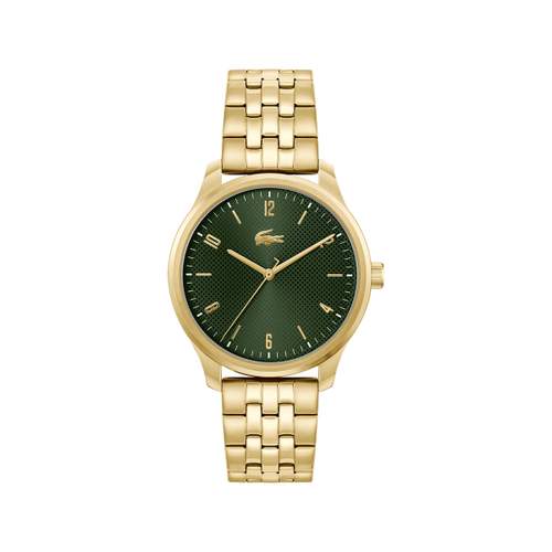 LACOSTE men's watch with yellow gold stainless steel bracelet