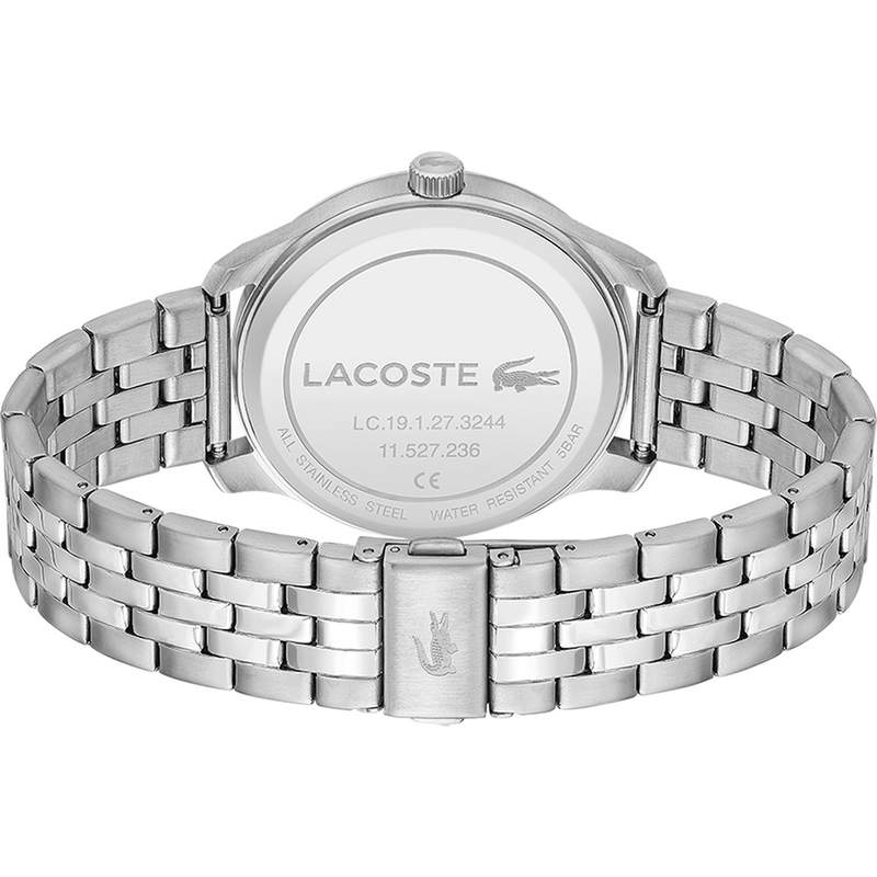 Montre LACOSTE homme bracelet acier inoxydable argent - vue 3