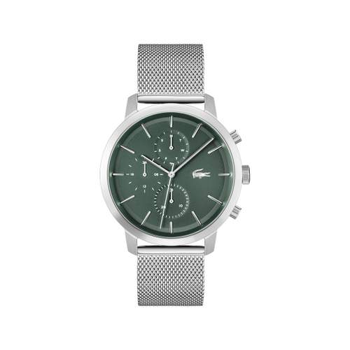 LACOSTE herenhorloge met zilverkleurige roestvrijstalen armband