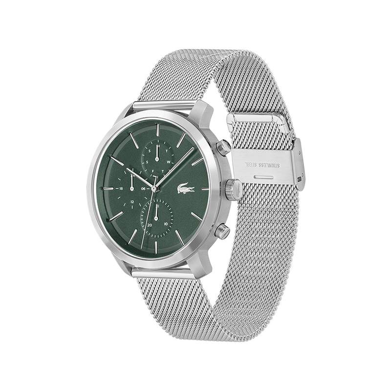 Montre LACOSTE homme bracelet acier inoxydable argent - vue 2