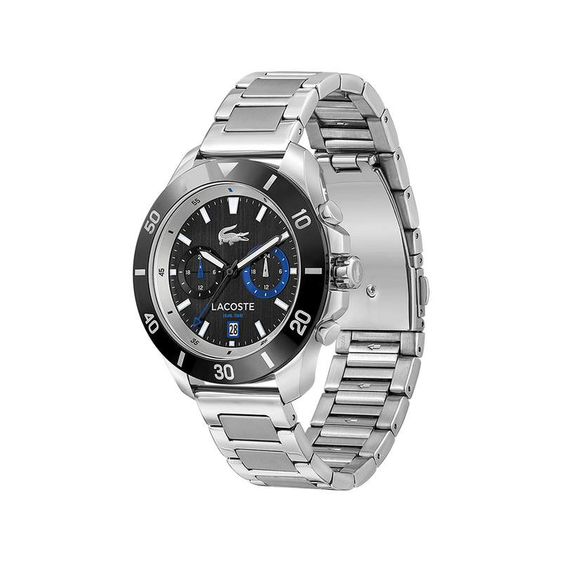 Montre LACOSTE homme bracelet acier inoxydable argent - vue 2