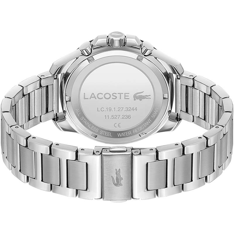 Montre LACOSTE homme bracelet acier inoxydable argent - vue 3
