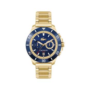 Montre LACOSTE homme bracelet acier inoxydable doré jaune