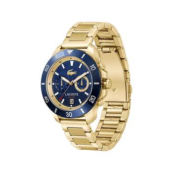 Montre LACOSTE homme bracelet acier inoxydable doré jaune