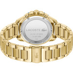Montre LACOSTE homme bracelet acier inoxydable doré jaune - vue 3