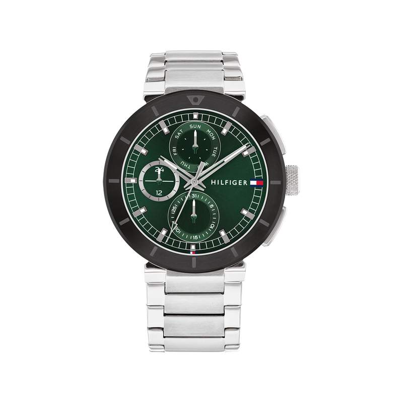 Montre TOMMY HILFIGER homme bracelet acier inoxydable argent - vue 1