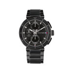 Montre TOMMY HILFIGER homme bracelet acier inoxydable noir - vue 1