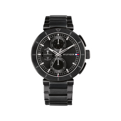 Montre TOMMY HILFIGER homme bracelet acier inoxydable noir