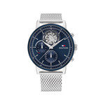 Montre TOMMY HILFIGER homme bracelet acier inoxydable argent - vue 1