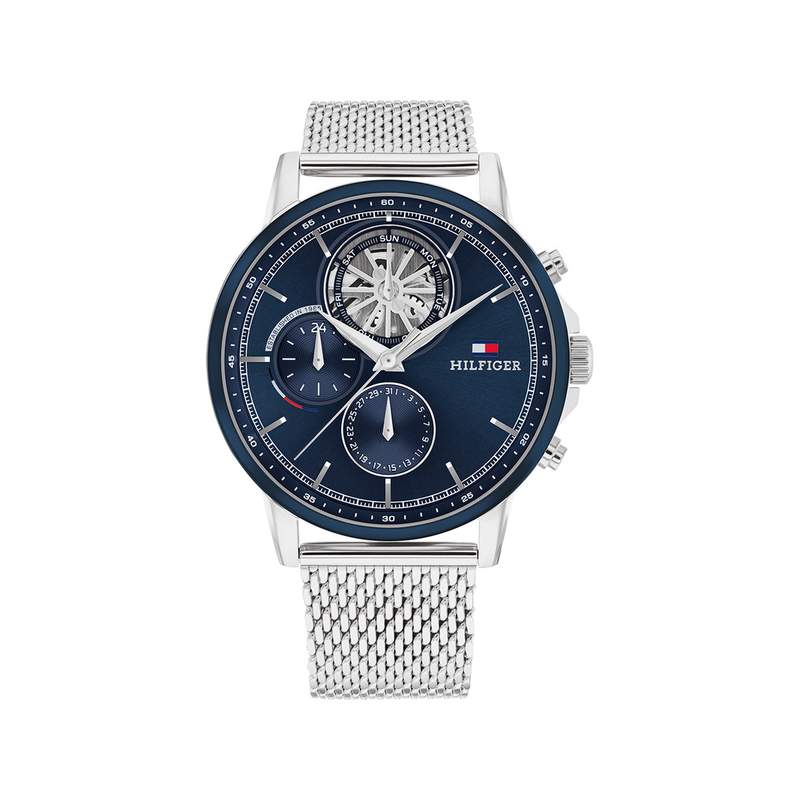 Montre TOMMY HILFIGER homme bracelet acier inoxydable argent - vue 1