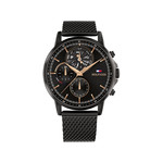 Montre TOMMY HILFIGER homme bracelet acier inoxydable noir - vue 1