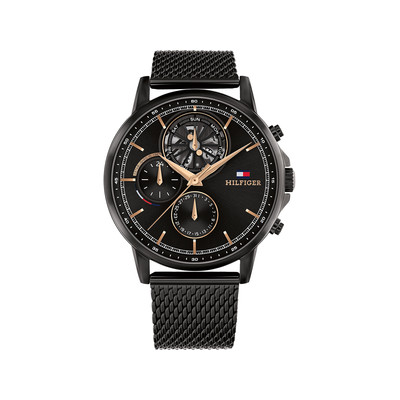 Montre TOMMY HILFIGER homme bracelet acier inoxydable noir