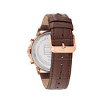 Montre TOMMY HILFIGER homme acier bracelet cuir marron - vue 3