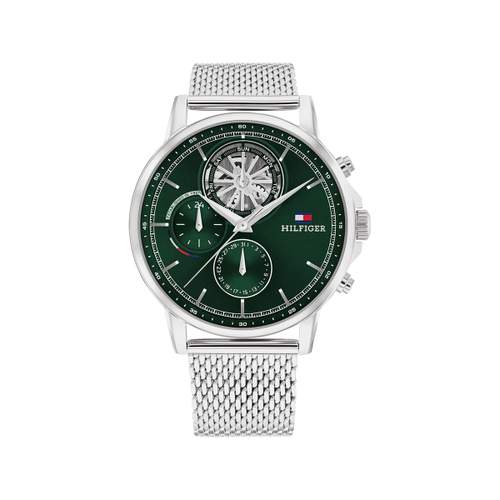 TOMMY HILFIGER men's watch silver stainless steel bracelet