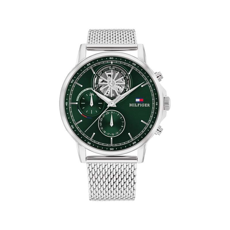 Montre TOMMY HILFIGER homme bracelet acier inoxydable argent - vue 1