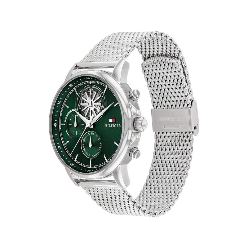 Montre TOMMY HILFIGER homme bracelet acier inoxydable argent - vue 2