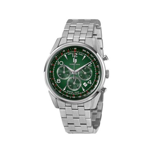 Montre LIP homme chronographe, bracelet métal argent