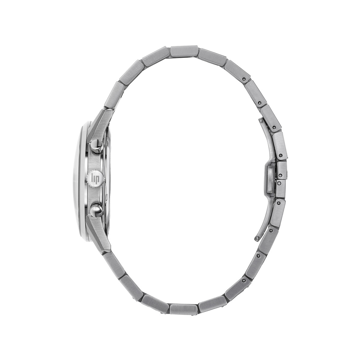 Montre LIP homme chronographe, bracelet métal argent - vue 2
