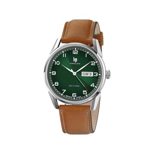 Montre LIP homme bracelet cuir marron