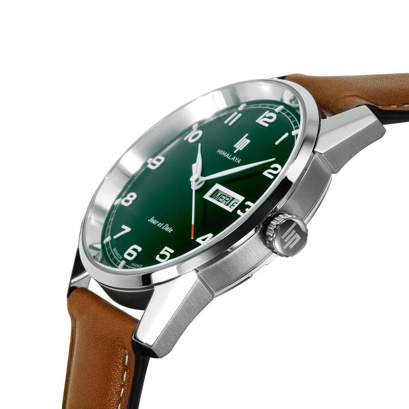 Montre LIP homme bracelet cuir marron - vue D2