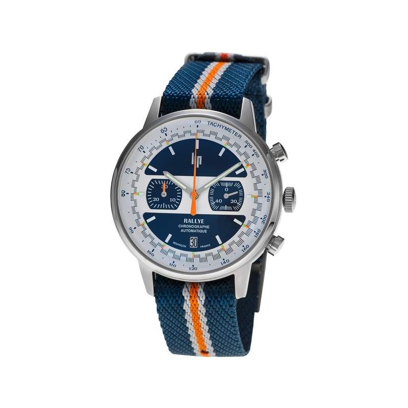 Montre LIP homme automatique, bracelet tissu autres couleurs - vue 1