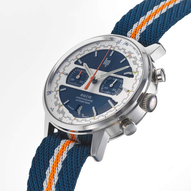 Montre LIP homme automatique, bracelet tissu autres couleurs - vue D2