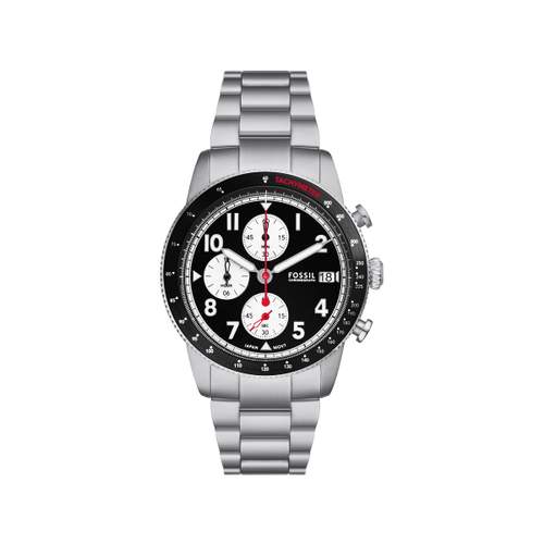 Montre FOSSIL sport tourer homme bracelet acier inoxydable argent