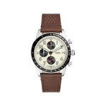 Montre FOSSIL sport tourer homme bracelet cuir marron - vue 1