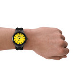Montre DIESEL streamline homme bracelet silicone noir - vue porté 1