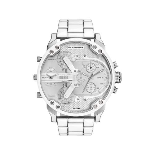 Montre DIESEL the daddies homme bracelet acier inoxydable gris clair