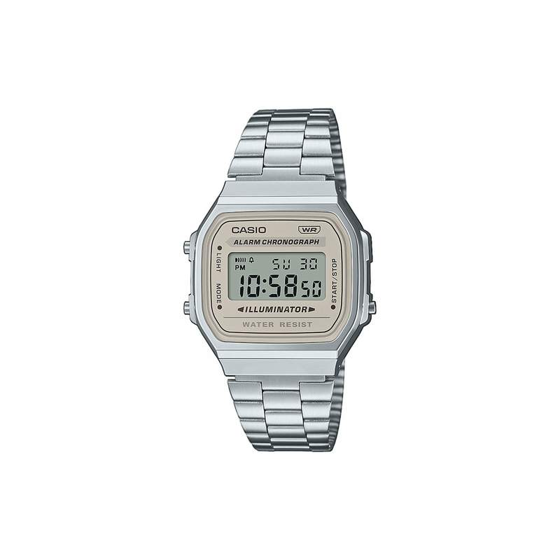 Montre CASIO VINTAGE homme bracelet acier inoxydable - vue 1