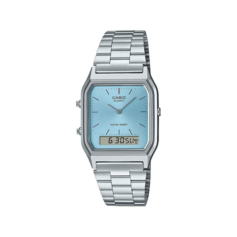 Montre CASIO VINTAGE homme bracelet acier inoxydable - vue 1