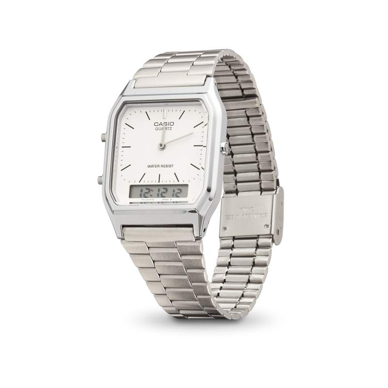 Montre CASIO VINTAGE homme bracelet acier inoxydable - vue D5