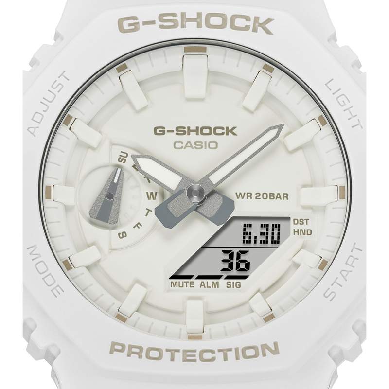 Montre CASIO G-SHOCK homme bracelet résine blanc - vue D2