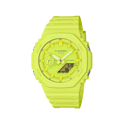 Montre CASIO G-SHOCK homme bracelet résine jaune - vue 1