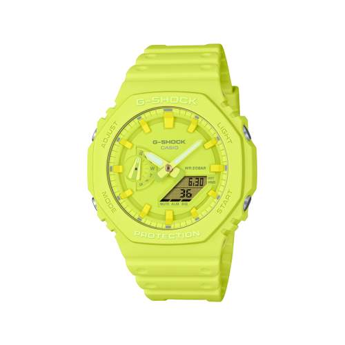 Montre CASIO G-SHOCK homme bracelet résine jaune