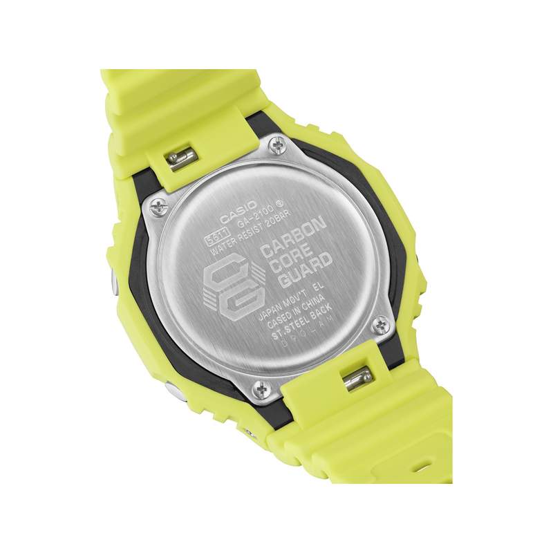 Montre CASIO G-SHOCK homme bracelet résine jaune - vue 3