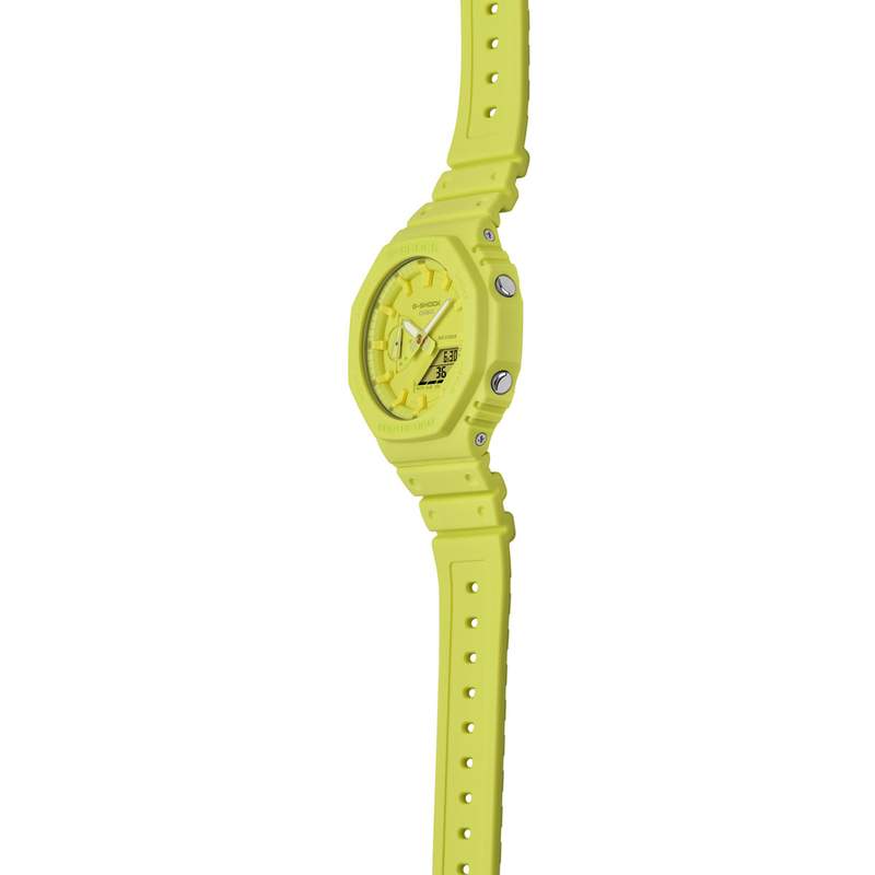 Montre CASIO G-SHOCK homme bracelet résine jaune - vue D3