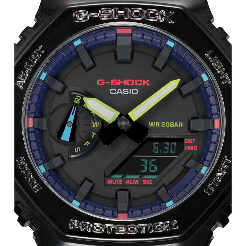 Montre CASIO G-SHOCK homme bracelet résine noir - vue D2