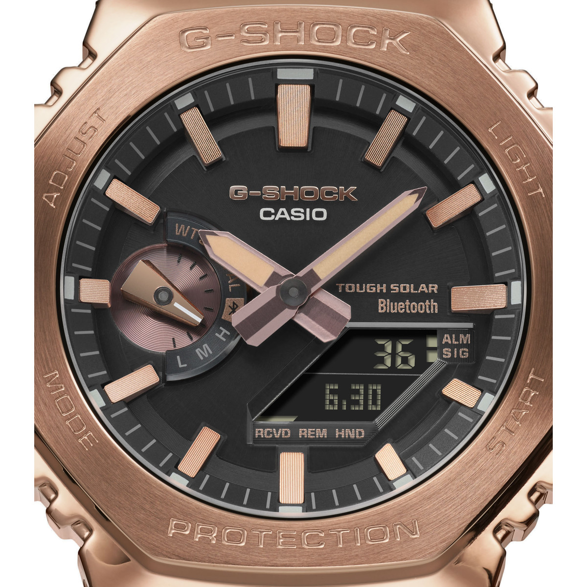 Montre CASIO G-SHOCK homme bracelet acier inoxydable bronze - vue D2