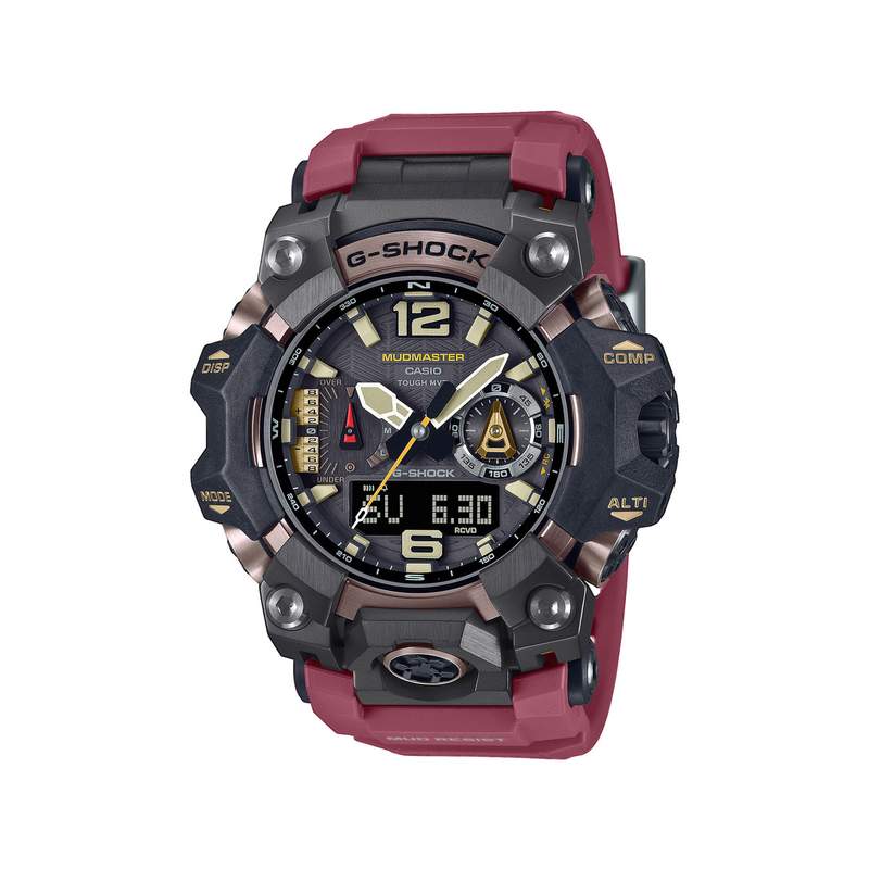 Montre CASIO G-SHOCK homme bracelet résine bordeaux - vue 1