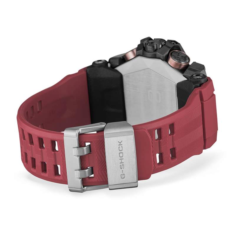 Montre CASIO G-SHOCK homme bracelet résine bordeaux - vue D4