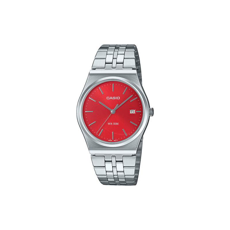 Montre CASIO homme bracelet acier inoxydable argent - vue 1