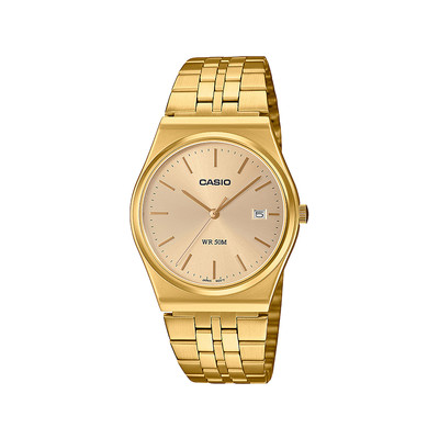 Montre CASIO homme bracelet acier inoxydable jaune - vue 1