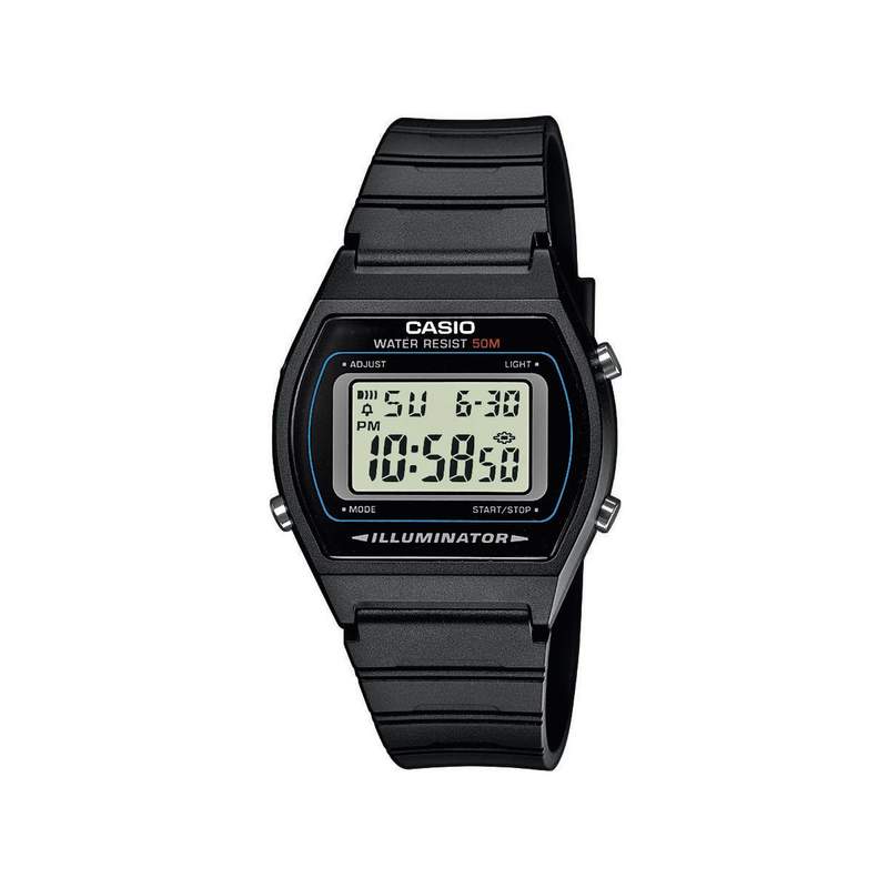 Montre CASIO VINTAGE homme bracelet résine noir - vue 1