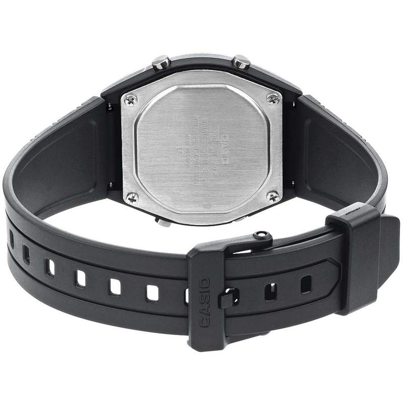 Montre CASIO VINTAGE homme bracelet résine noir - vue 3